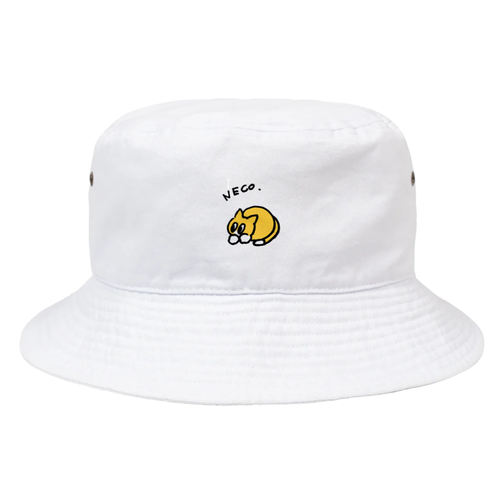 NEON.のずんぐりムックリネコ_山吹 Bucket Hat