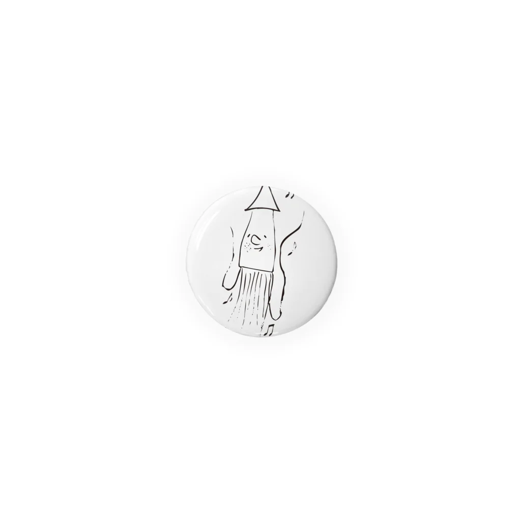 hito_mi_changのイカくん Tin Badge