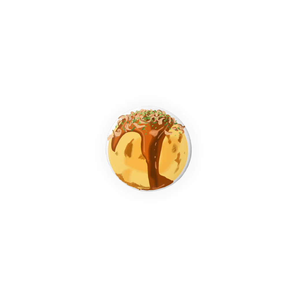 きねこやのたこ焼き Tin Badge