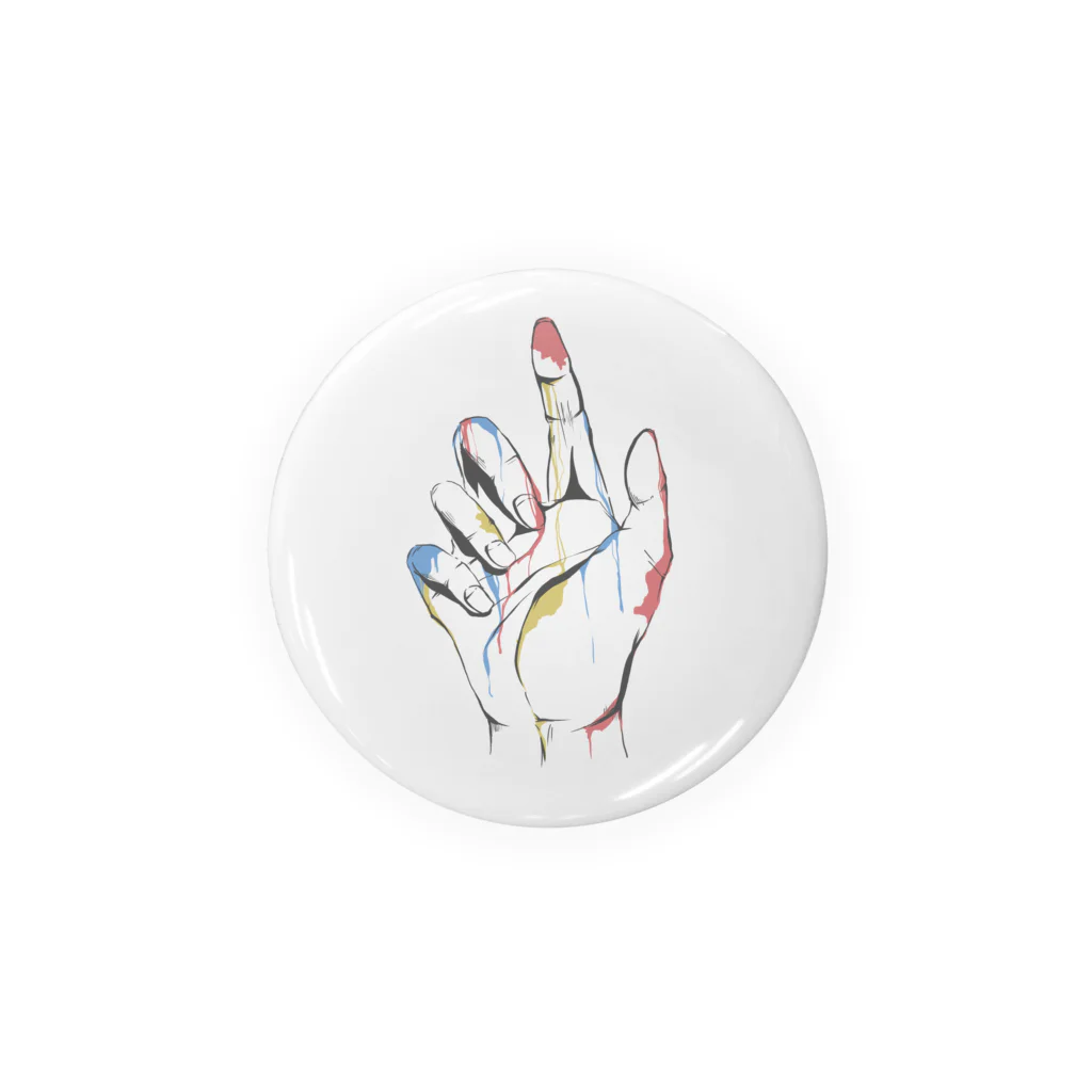 人間プログラムの手 Tin Badge