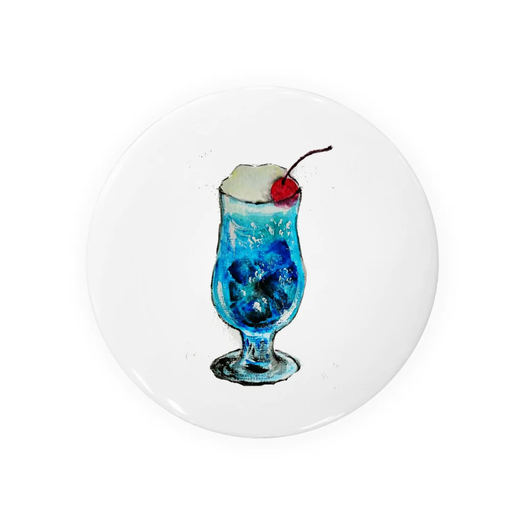 原画 オリジナル 水彩画 クリームソーダ 原画 手描きイラスト