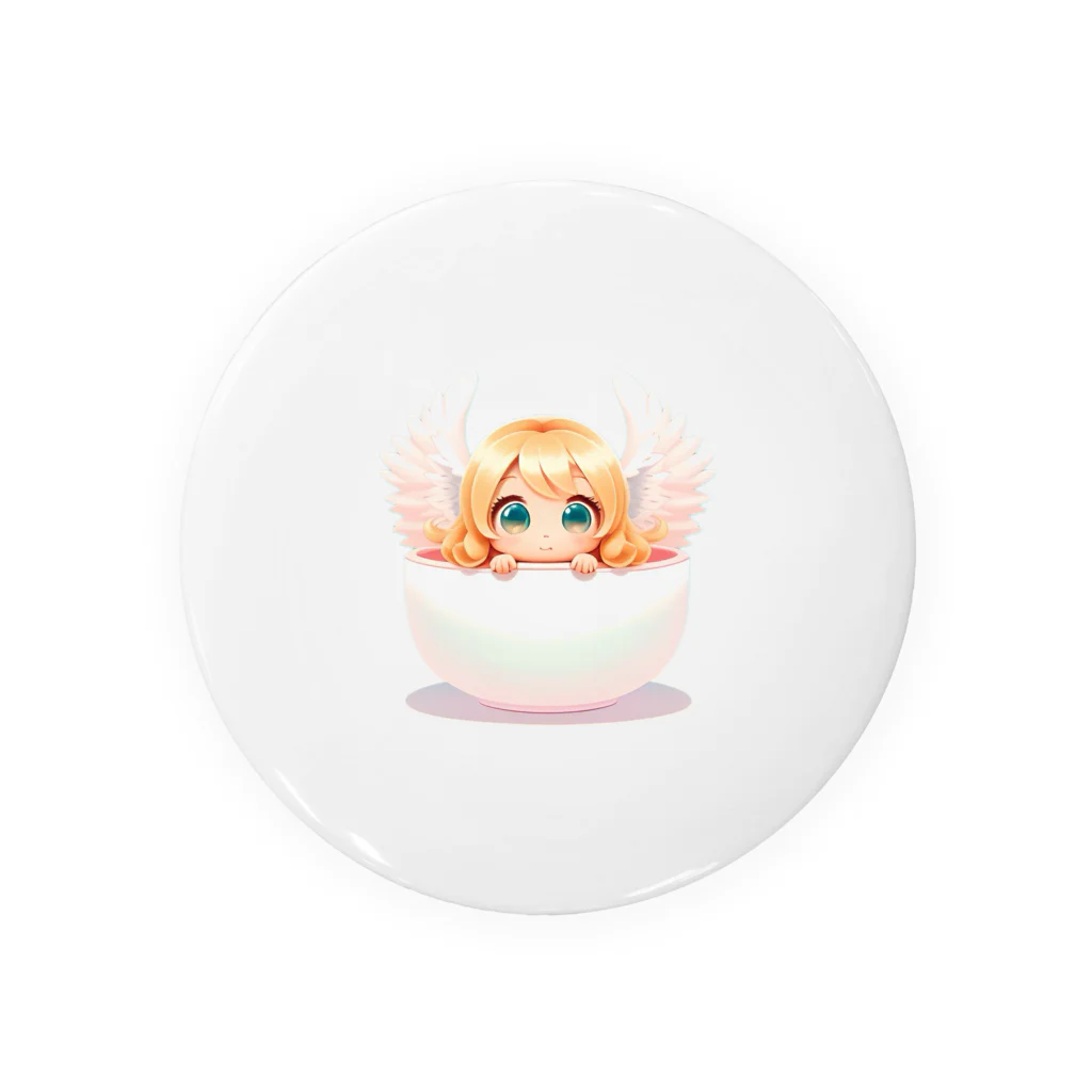 MIJA_AI.art のAIちびキャラ　天使ちゃん Tin Badge