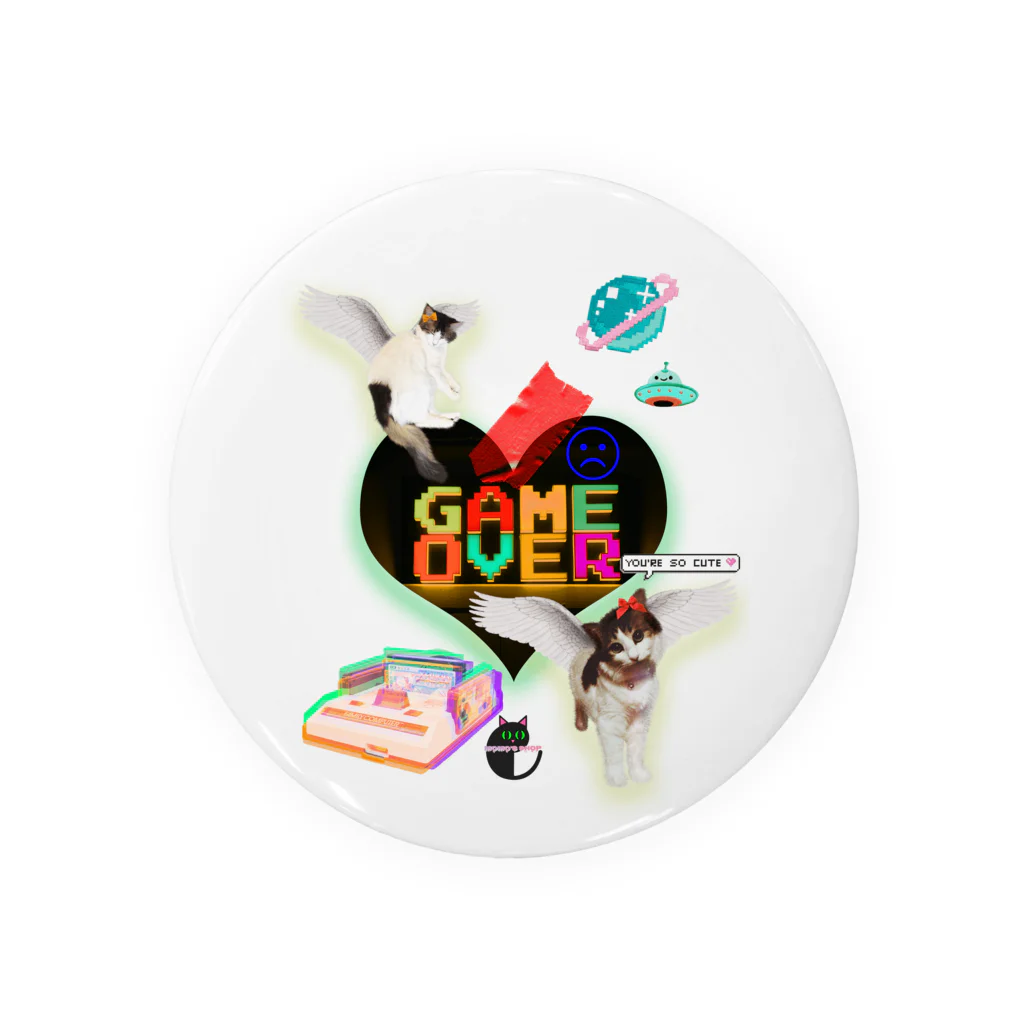 𝙈𝙊𝙈𝙊'𝙨 𝙎𝙝𝙤𝙥のGAME OVER-ハート型 Tin Badge