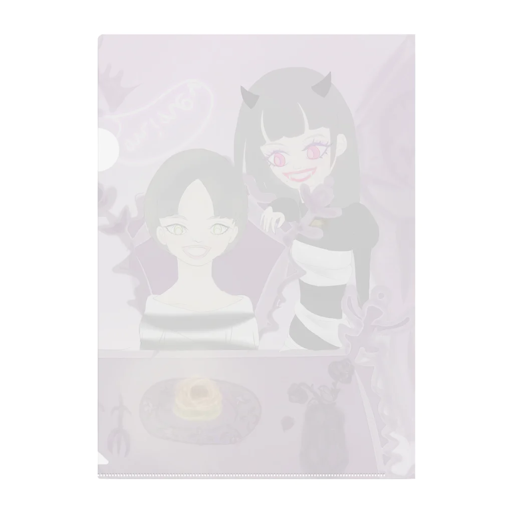 ラッキーチャームのハロウィンファッション Clear File Folder
