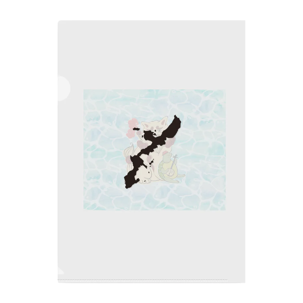 まるろう商店のみなものまるろう君とシーサー Clear File Folder