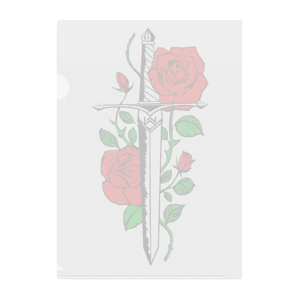 micyorina shopのmicyorina 「logo」RED 一部しんのすけ Clear File Folder