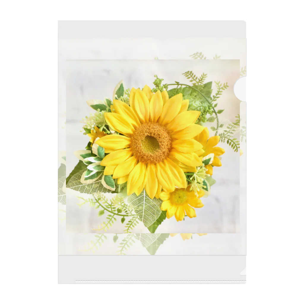 nozomi✳︎フラワークリエイターの空に咲くひまわり Clear File Folder