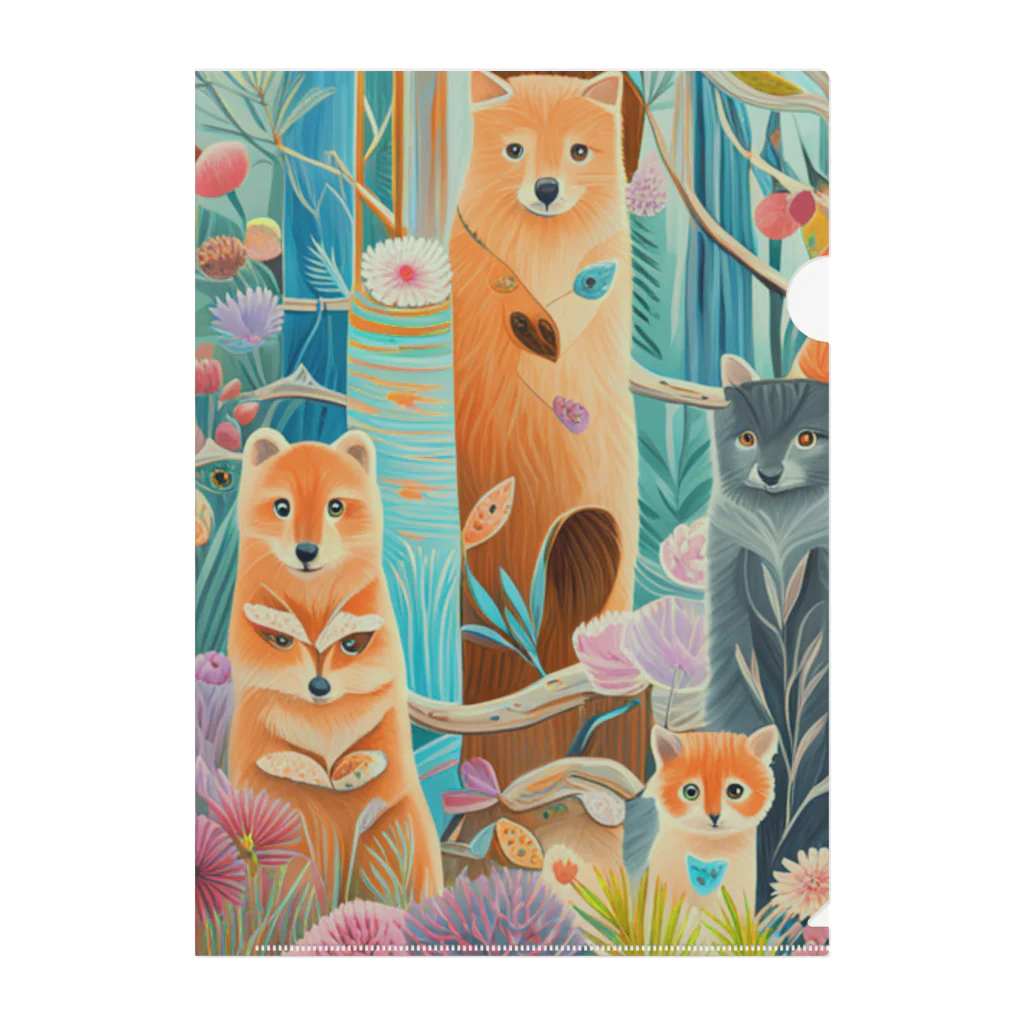 soramame1119の森の中の世界 Clear File Folder