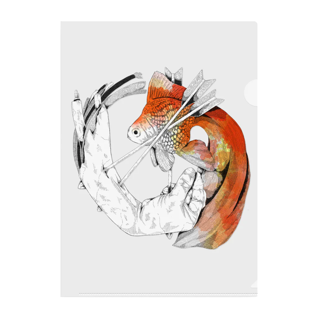 Ryokucha-Hiの二つ巴紋 Clear File Folder