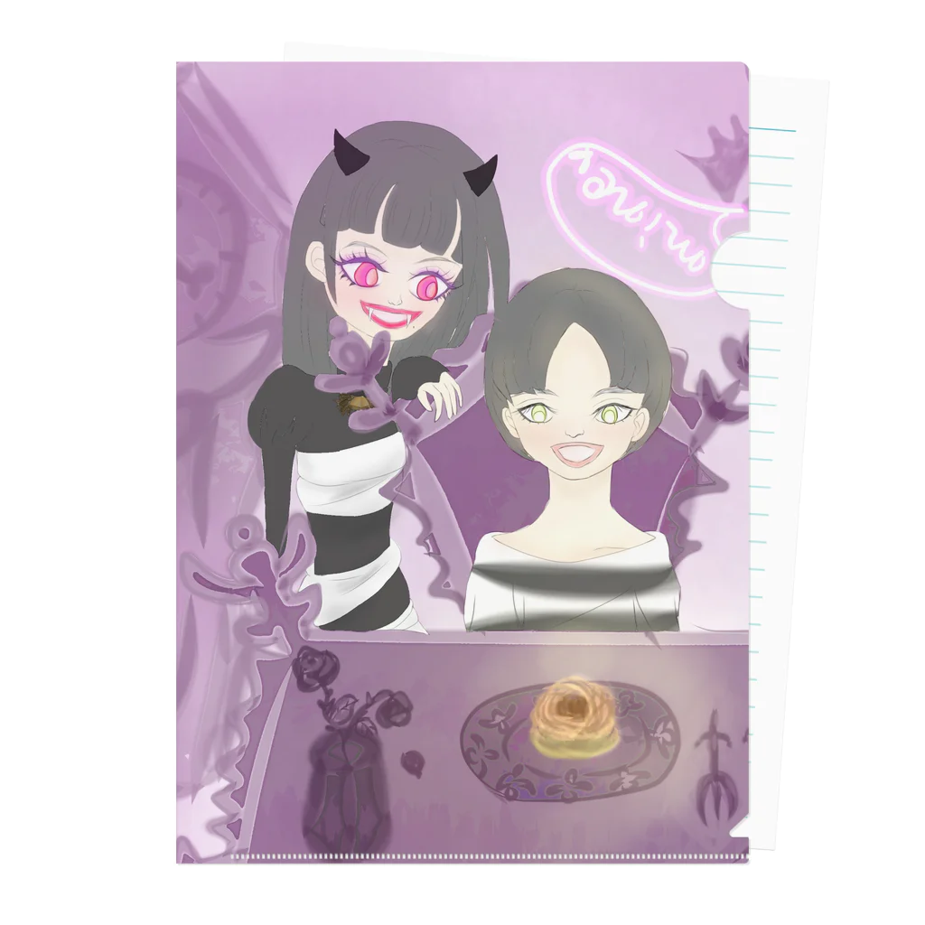 ラッキーチャームのハロウィンファッション Clear File Folder