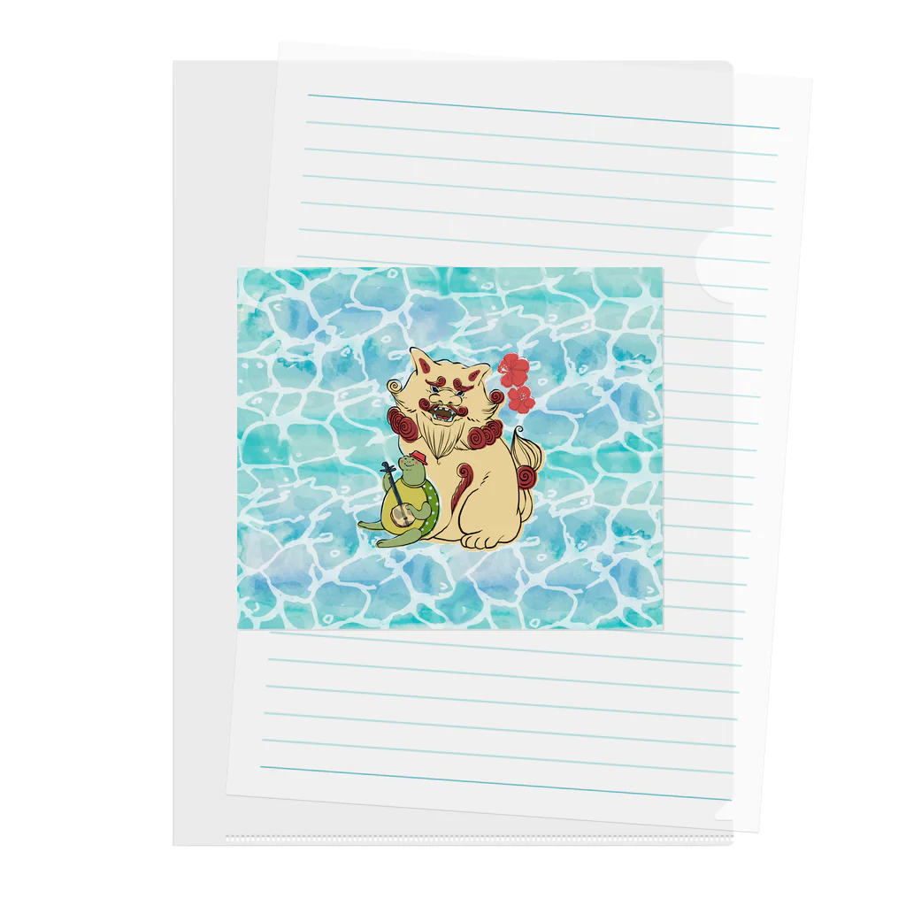 まるろう商店のみなものまるろう君とシーサー Clear File Folder