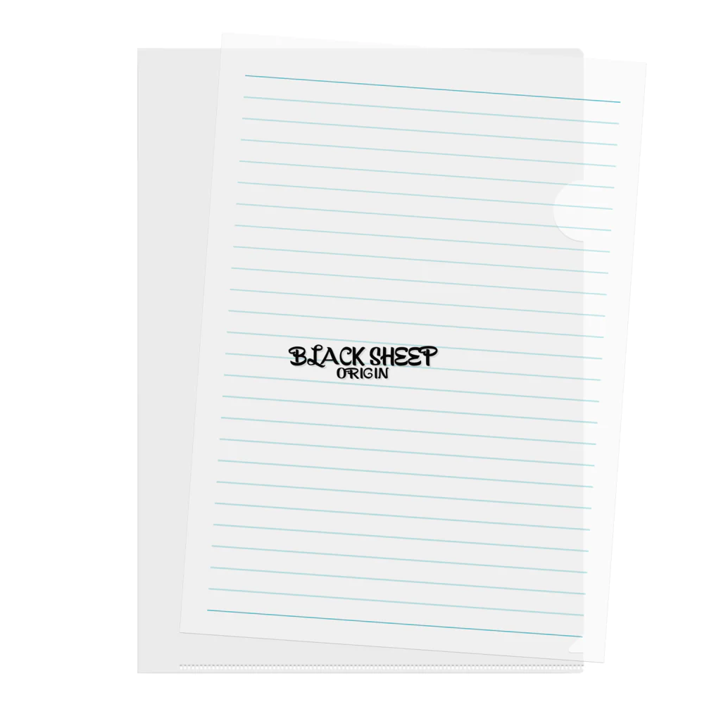 BLACK SHEEP ORIGIN SUZURI SHOPのBLACK SHEEP ORIGIN Clear File Folder