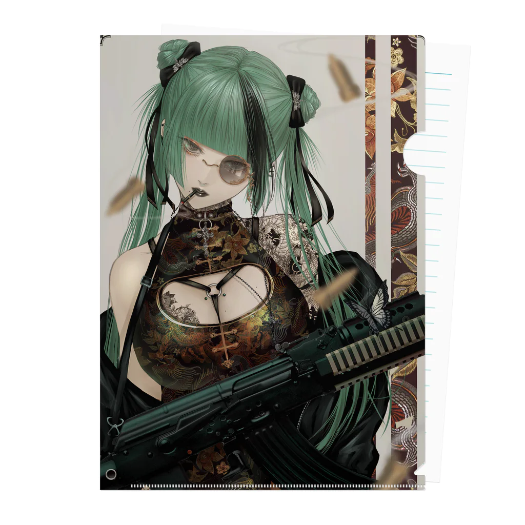 皐月 恵 -Kei Satsuki-のチャイナ×ゴシック×武器 Clear File Folder