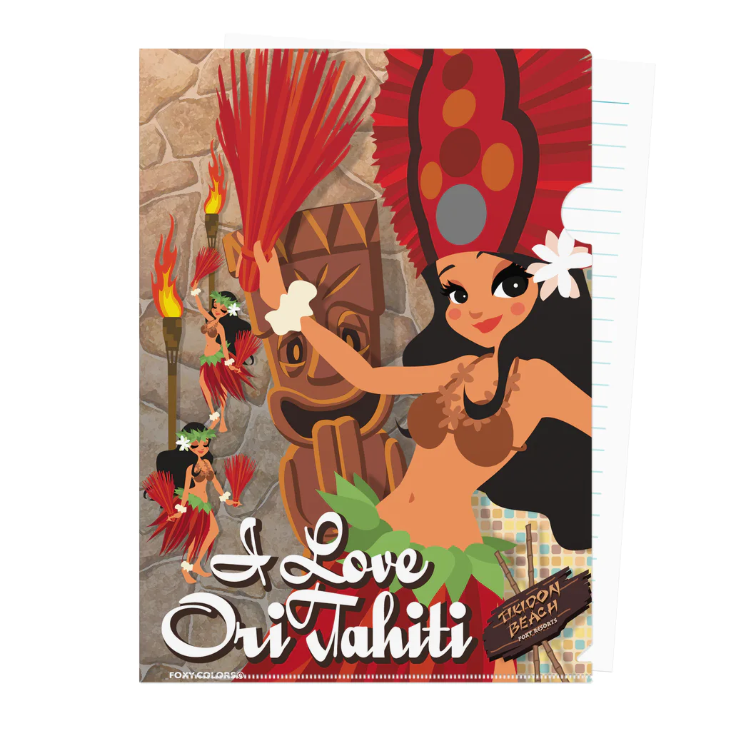 FOXY COLORSのOri Tahiti タヒチアンダンス Clear File Folder