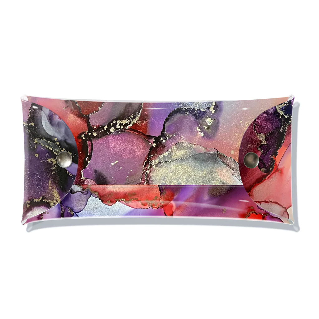 yaya-alcoholinkartの紫系♡クリアマルチケース Clear Multipurpose Case