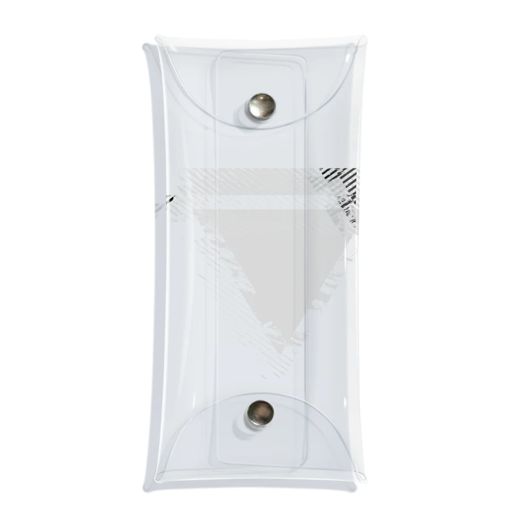 #FFFFFFの逆三角形ロゴマーク Clear Multipurpose Case
