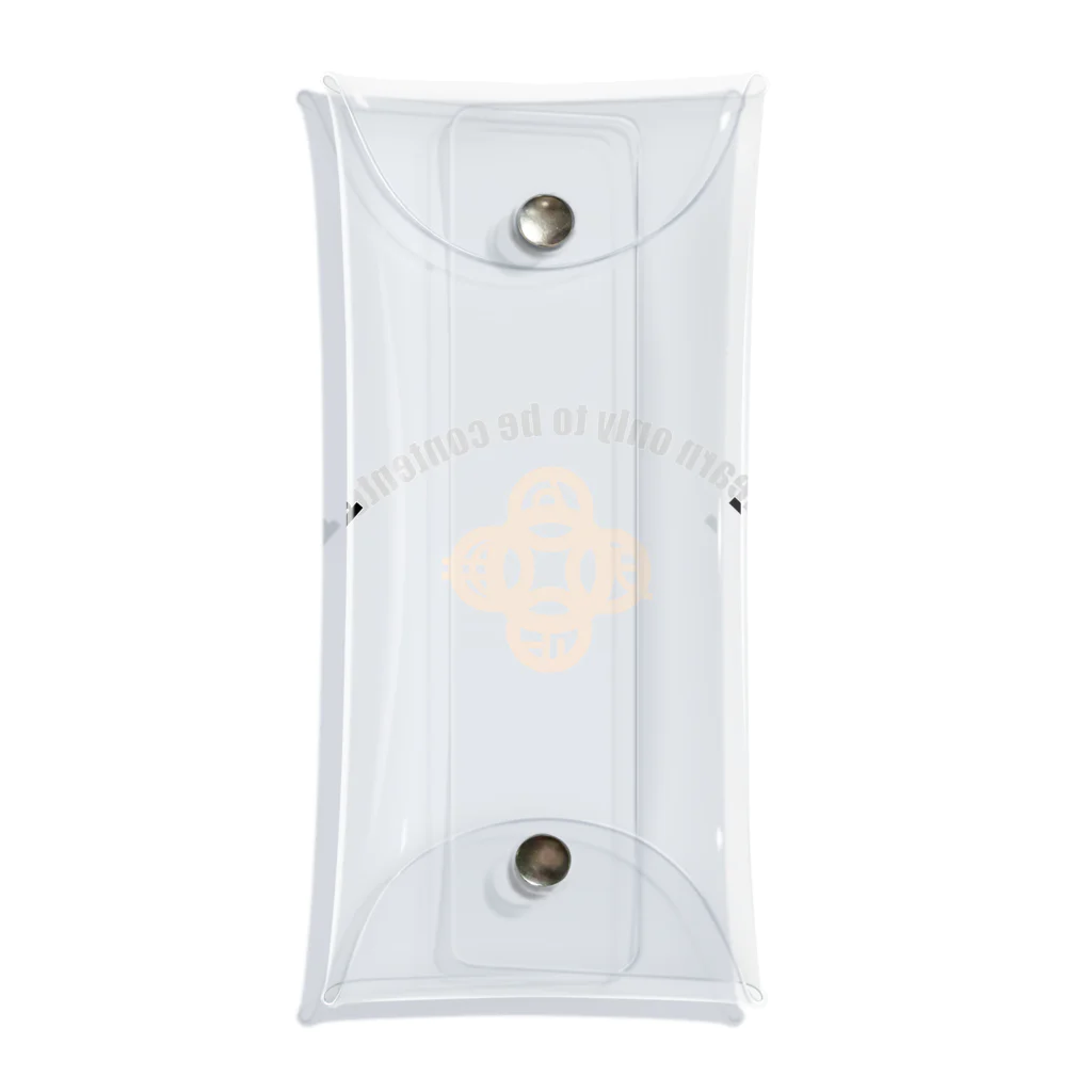 『Nothing Is Real』-- IN SUZURIの吾唯足知h.t.ショルダーアーチ橙・黒英語 Clear Multipurpose Case