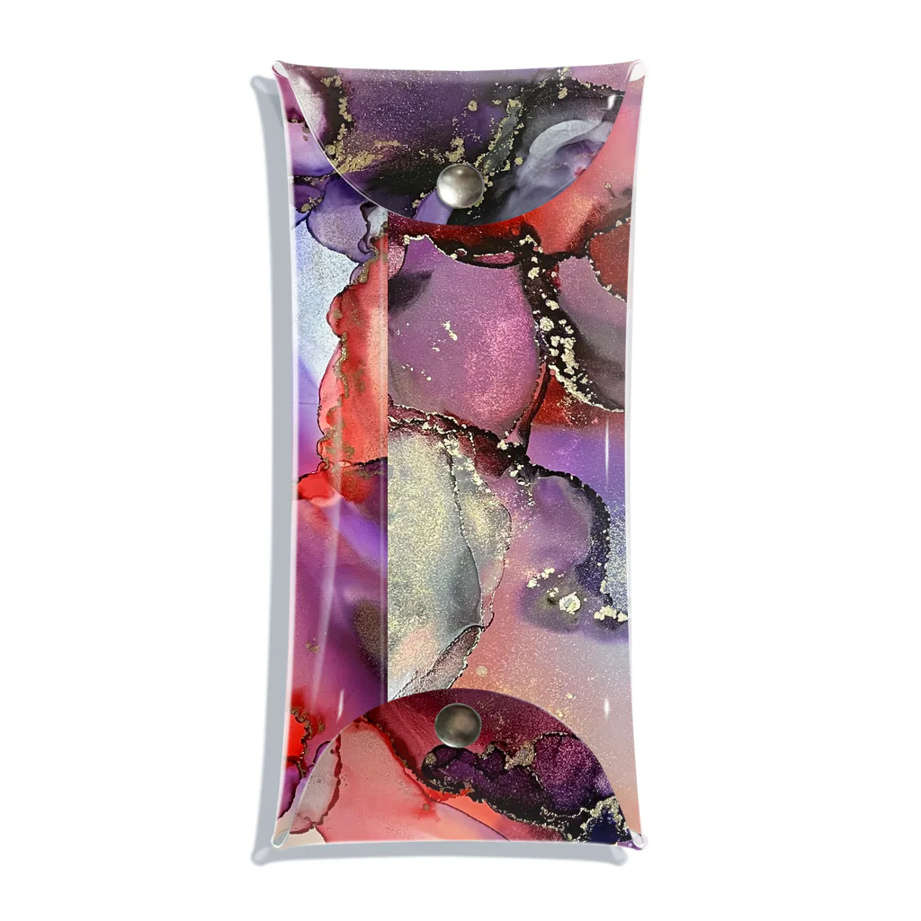 yaya-alcoholinkartの紫系♡クリアマルチケース Clear Multipurpose Case