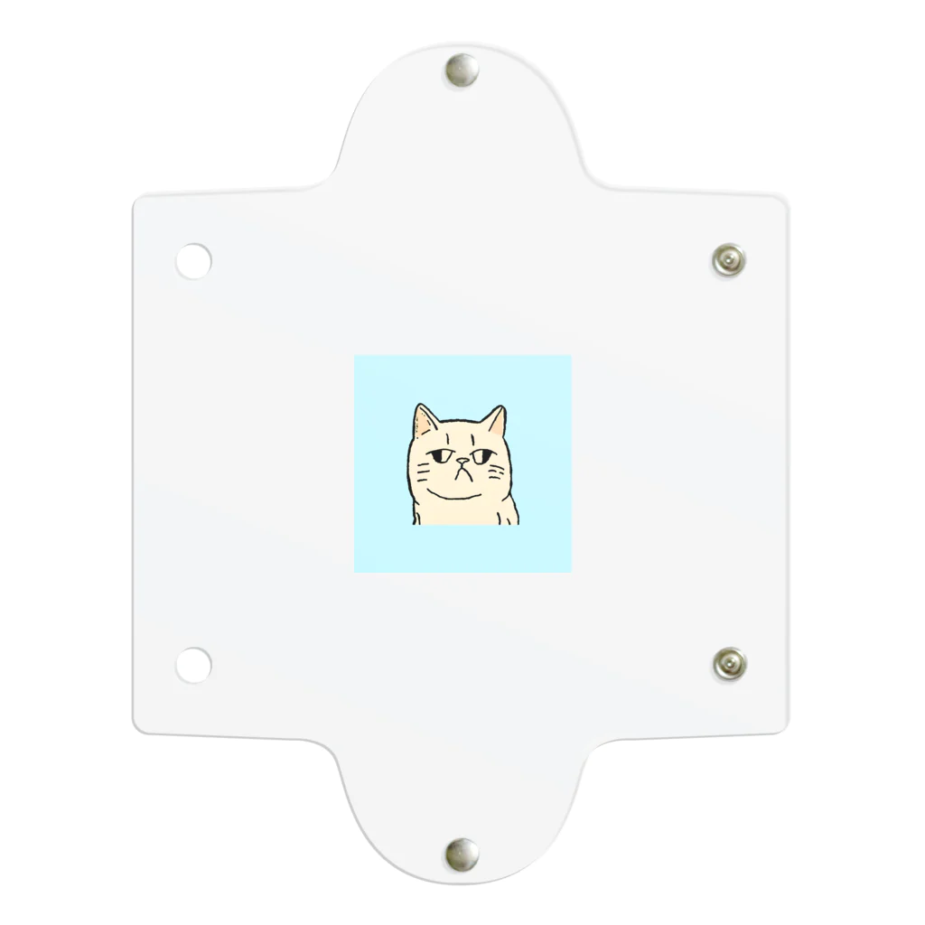 日常のふてくされたネコくん(水色) Clear Multipurpose Case