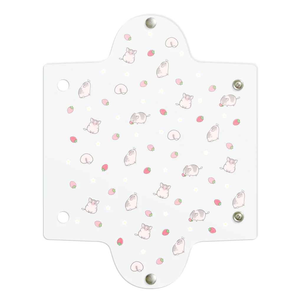 しらたまちゃんSHOPu〜🐽のイチゴとしらたまちゃん（透明） Clear Multipurpose Case