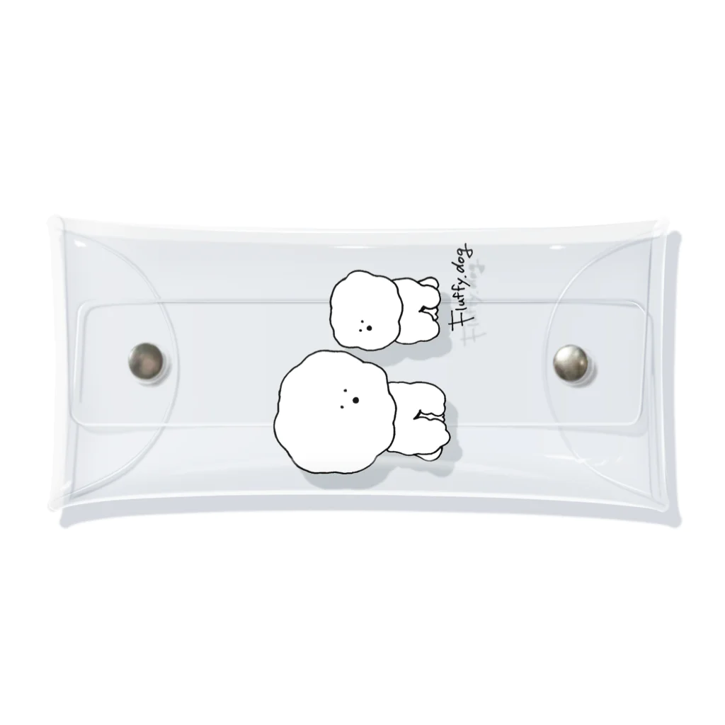 fluffy.dogのもふもふ Clear Multipurpose Case