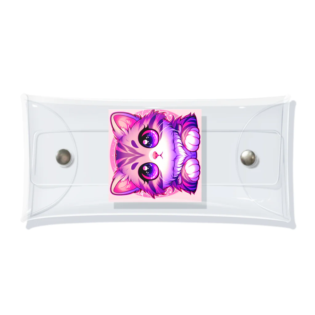 TOM24の些細な事でも興味津々アメショー”モモちゃん” Clear Multipurpose Case