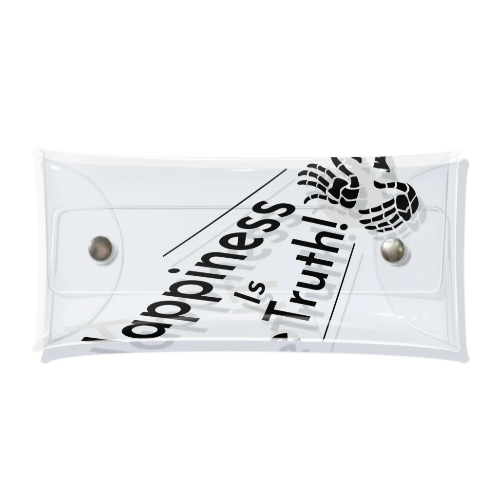 『Nothing Is Real』-- IN SUZURIのHappiness Is The Truth!（黒） Clear Multipurpose Case