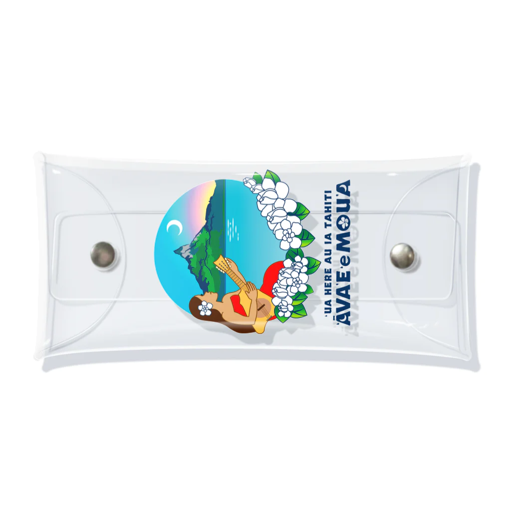 ‘ĀVA’E ‘e MOU’A 　　　　(アヴァエモウア)の`ĀVA’E `e MOU’A(アヴァエモウア) ：ロゴ Clear Multipurpose Case