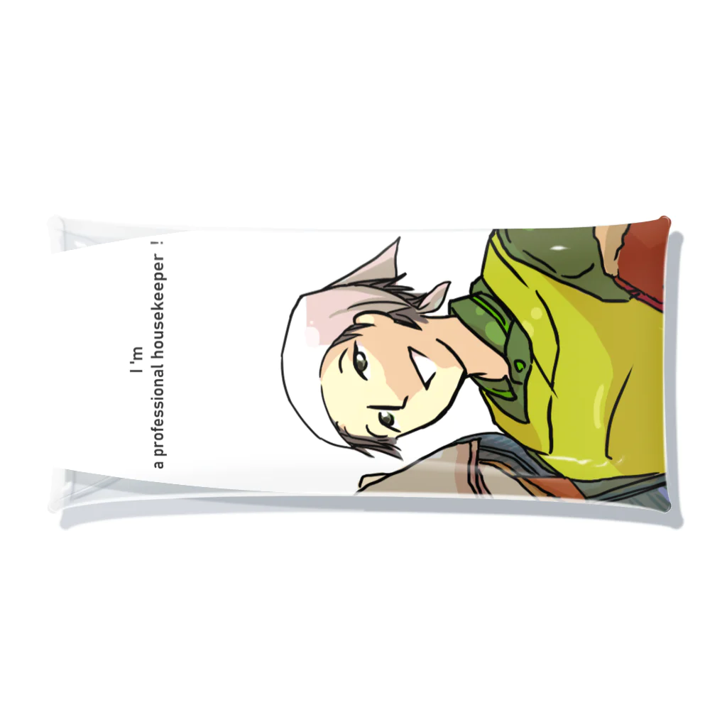 ハウスキーパー応援団のホスピ神ワンリキさんの秘密道具入れ Clear Multipurpose Case