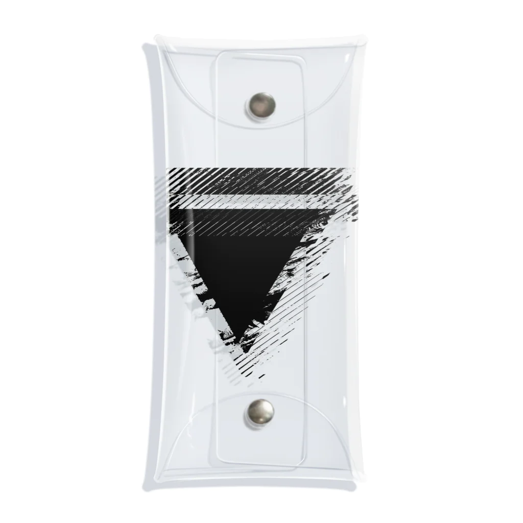 #FFFFFFの逆三角形ロゴマーク Clear Multipurpose Case