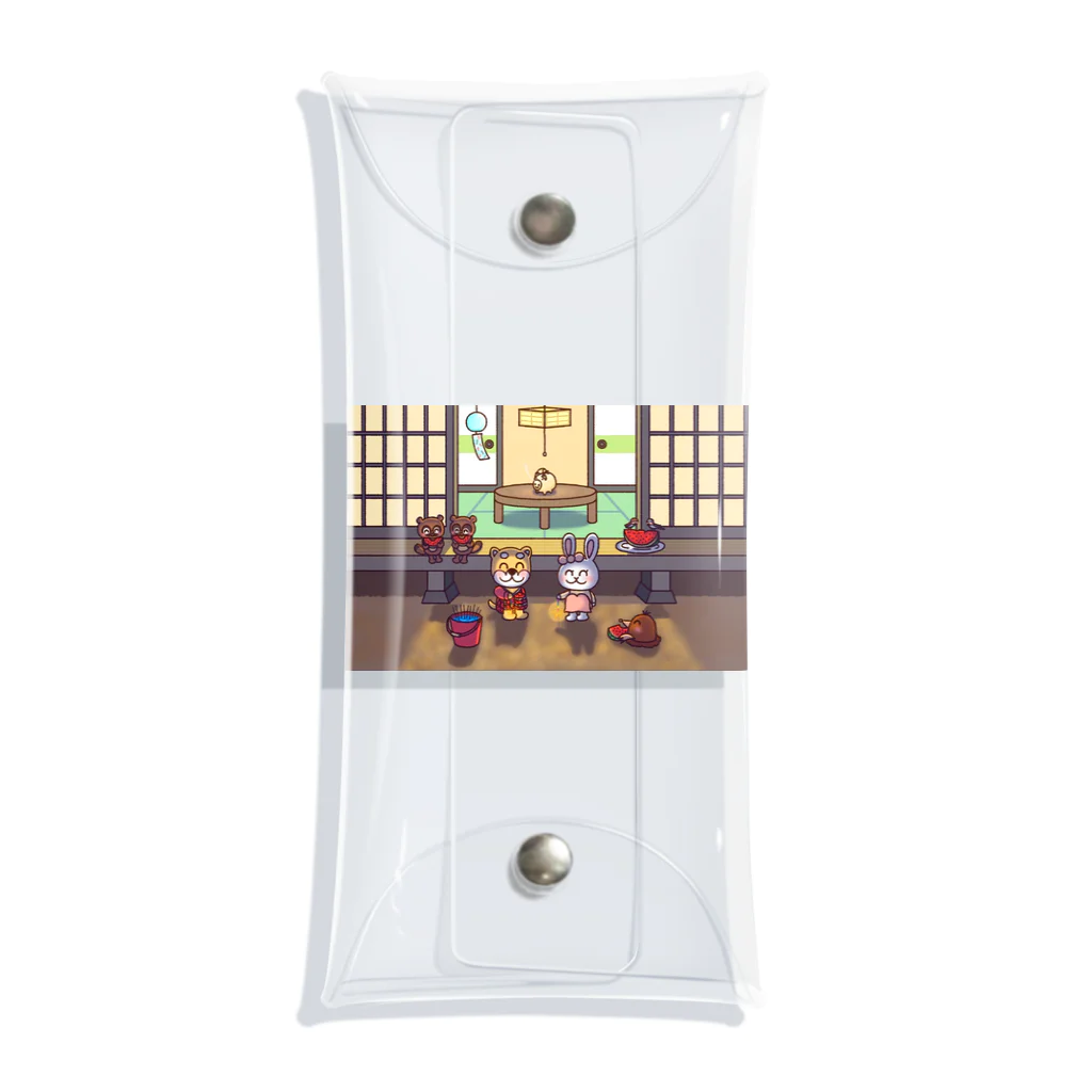 しばうさ.netの8月🎇夏の夜の縁側でのひととき🍉🎐 Clear Multipurpose Case