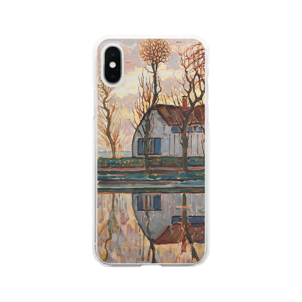 SONOTENI-ARTの028-001　モンドリアン　『ダイフェンドレヒト近くの農場』　クリア　スマホケース　iPhone XS/X専用デザイン　CC2 Clear Smartphone Case