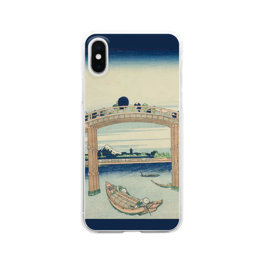 SONOTENI-ARTの003-014　葛飾北斎　『富嶽三十六景　深川万年橋下』　クリア　スマホケース　iPhone XS/X専用デザイン　CC2 Clear Smartphone Case