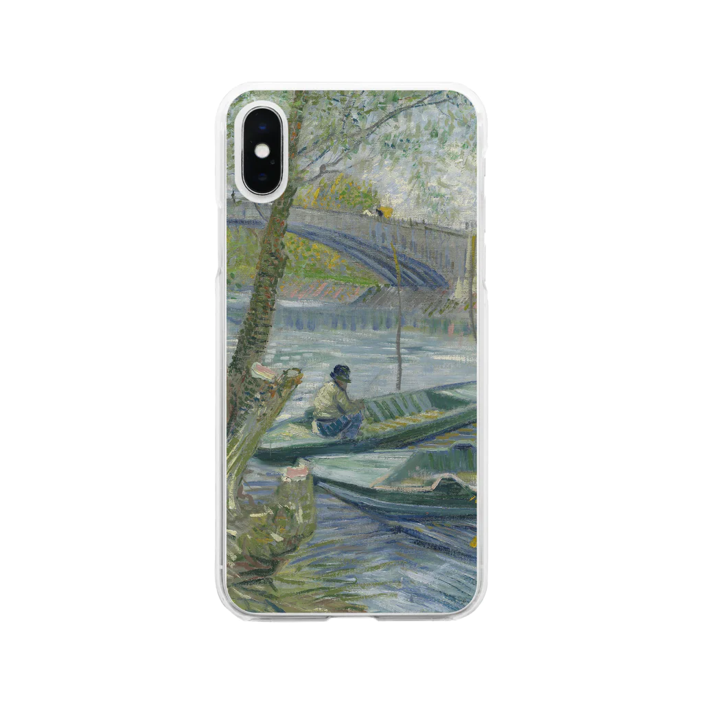 SONOTENI-ARTの005-010　ゴッホ　『春の釣り』　クリア　スマホケース　iPhone XS/X専用デザイン　CC2 Clear Smartphone Case