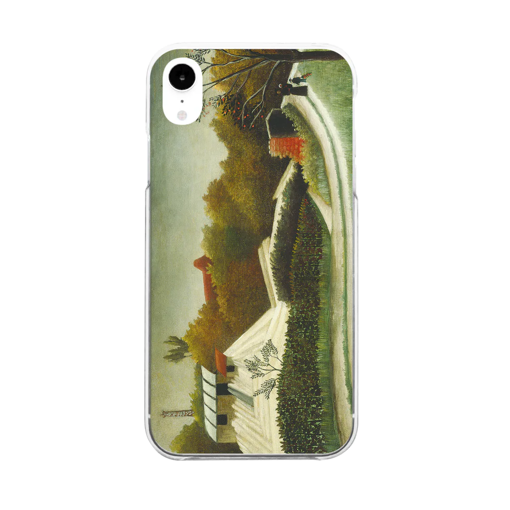 SONOTENI-ARTの029-003　アンリ・ルソー　『パリ郊外の製材所』　クリア　スマホケース　iPhone XR専用デザイン　CC3 Clear Smartphone Case