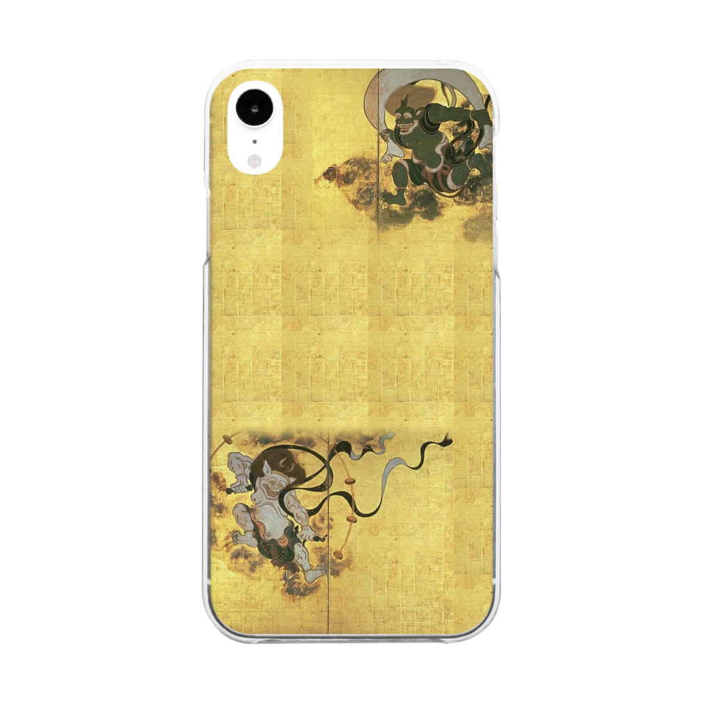 SONOTENI-ARTの023-001　俵屋宗達　『風神雷神図屏風』　クリア　スマホケース　iPhone XR専用デザイン　CC3 Clear Smartphone Case