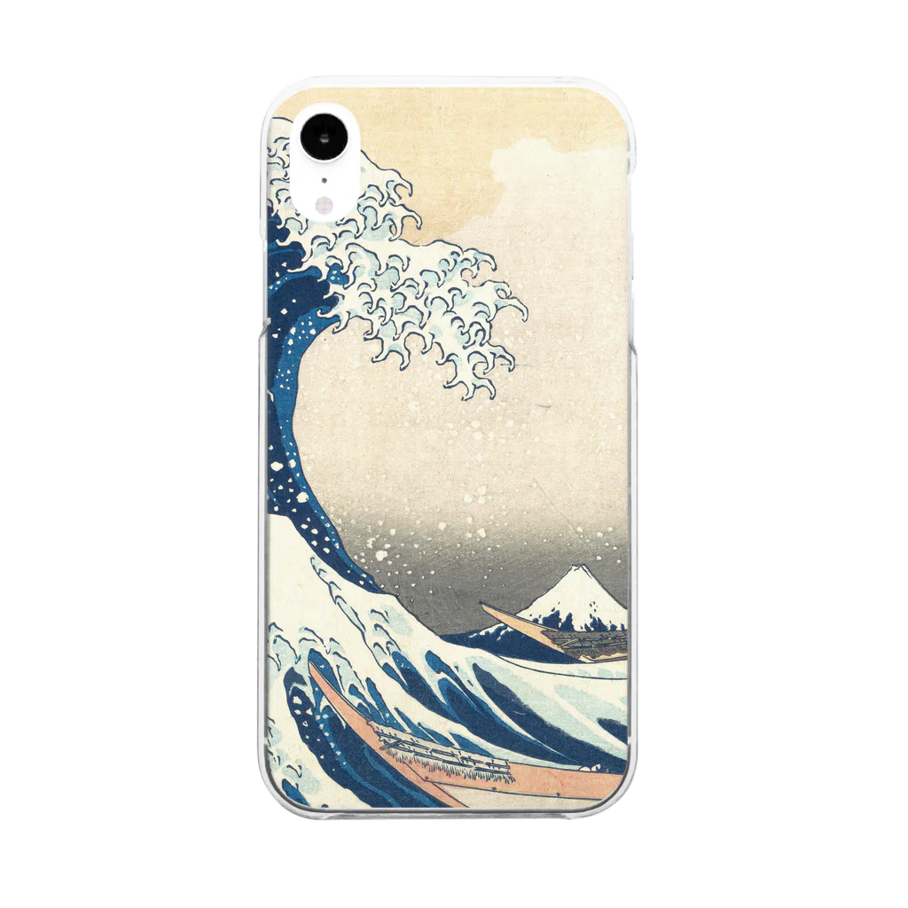 SONOTENI-ARTの003-001　葛飾北斎　『富嶽三十六景　神奈川沖浪裏』　クリア　スマホケース　iPhone XR専用デザイン　CC3 Clear Smartphone Case
