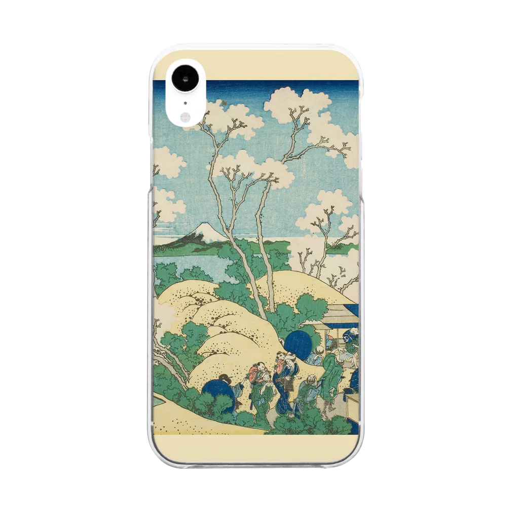 SONOTENI-ARTの003-011　葛飾北斎　『冨嶽三十六景　東海道品川御殿山ノ不二』　クリア　スマホケース　iPhone XR専用デザイン　CC3 Clear Smartphone Case