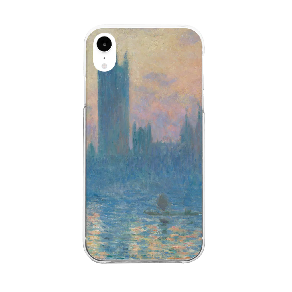 SONOTENI-ARTの004-026　クロード・モネ　『国会議事堂、日没』　クリア　スマホケース　iPhone XR専用デザイン　CC3 Clear Smartphone Case