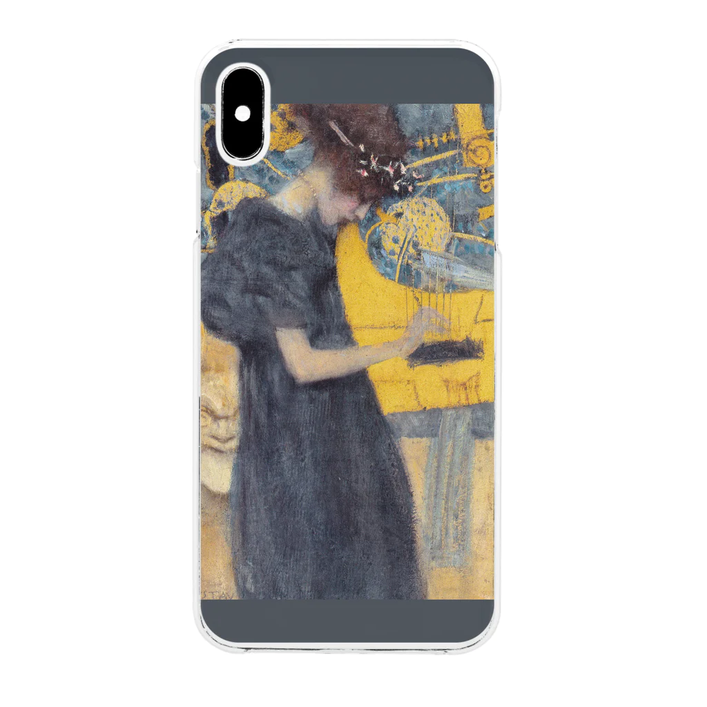 SONOTENI-ARTの001-003　グスタフ・クリムト　『音楽Ⅰ』　クリア　スマホケース　iPhone XSMax専用デザイン　CC7 Clear Smartphone Case