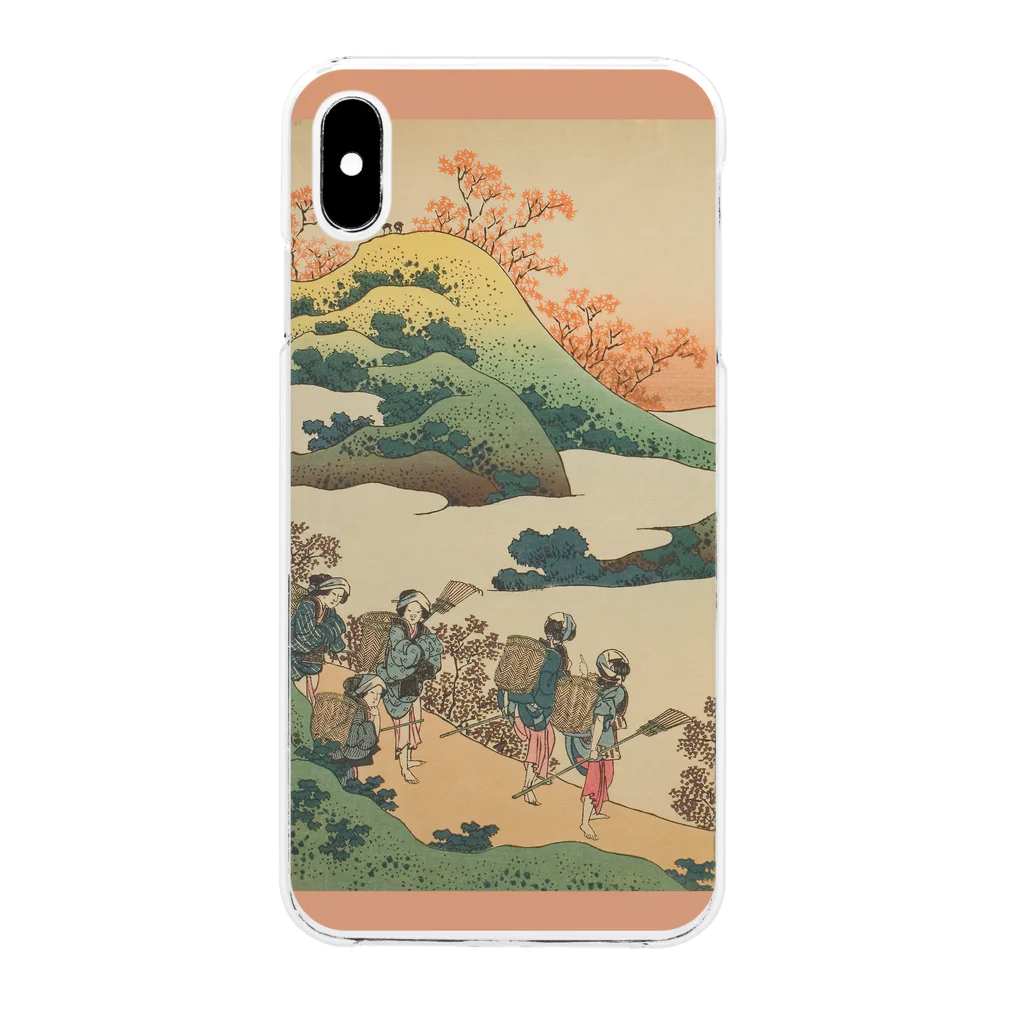 SONOTENI-ARTの003-012　葛飾北斎　『百人一首　乳母かゑとき　猿丸太夫』　クリア　スマホケース　iPhone XSMax専用デザイン　CC7 Clear Smartphone Case