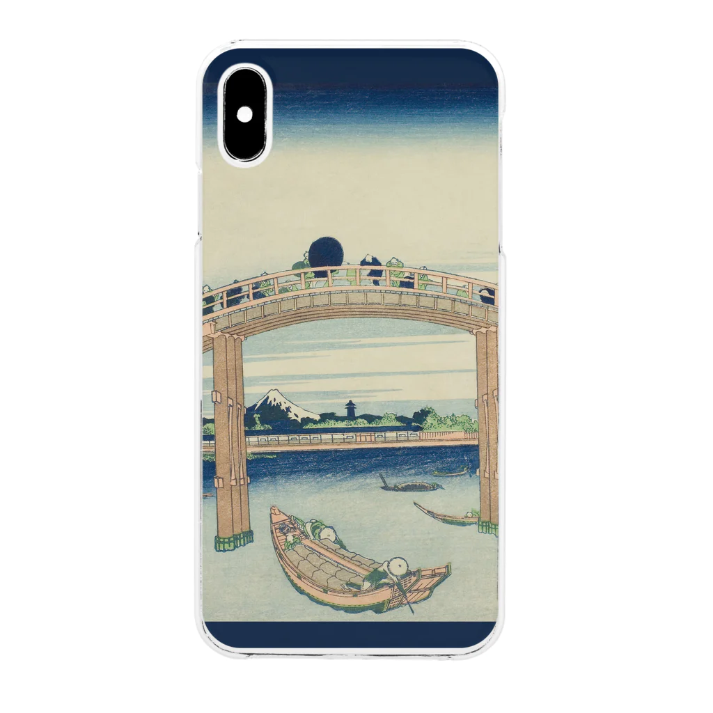 SONOTENI-ARTの003-014　葛飾北斎　『富嶽三十六景　深川万年橋下』　クリア　スマホケース　iPhone XSMax専用デザイン　CC7 Clear Smartphone Case