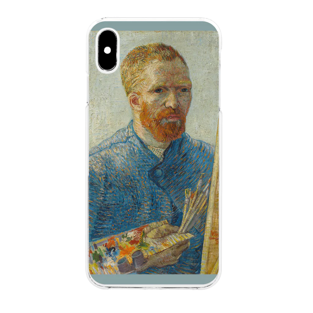 SONOTENI-ARTの005-020　ゴッホ　『画家としての自画像』　クリア　スマホケース　iPhone XSMax専用デザイン　CC7 Clear Smartphone Case