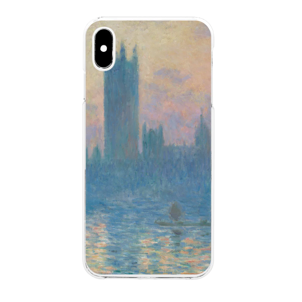 SONOTENI-ARTの004-026　クロード・モネ　『国会議事堂、日没』　クリア　スマホケース　iPhone XSMax専用デザイン　CC7 Clear Smartphone Case