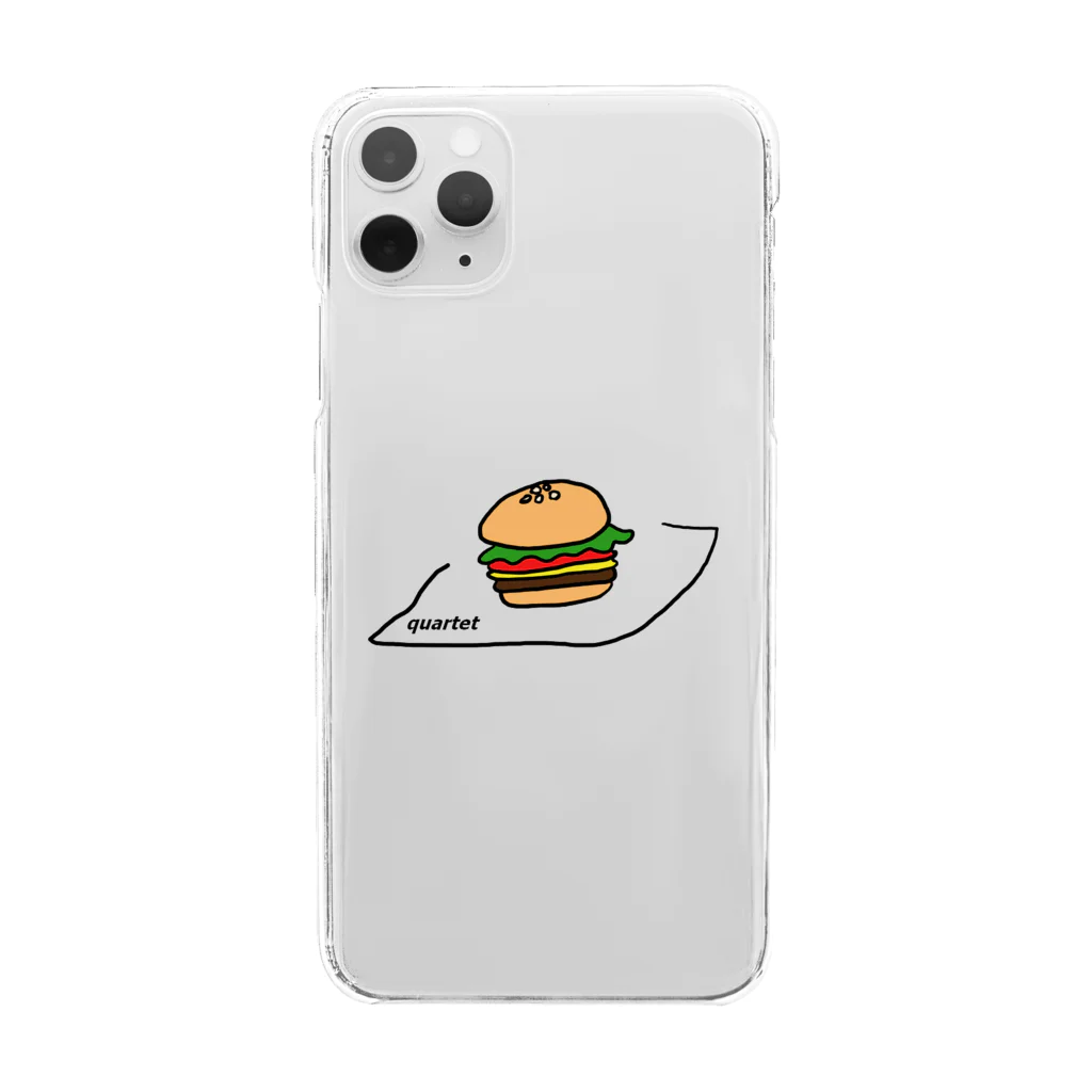 quartetのQuartet 　hamburger Clear Smartphone Case
