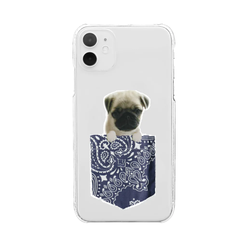 女以🍺のひょっこり小太郎 Clear Smartphone Case