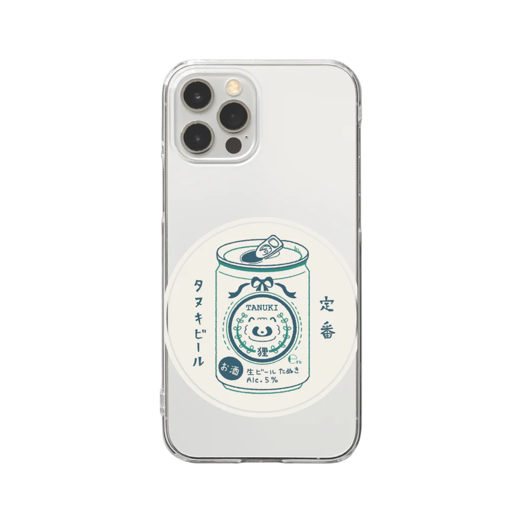 ジーナショップ(たぬき多め)の生ビールたぬき Clear Smartphone Case