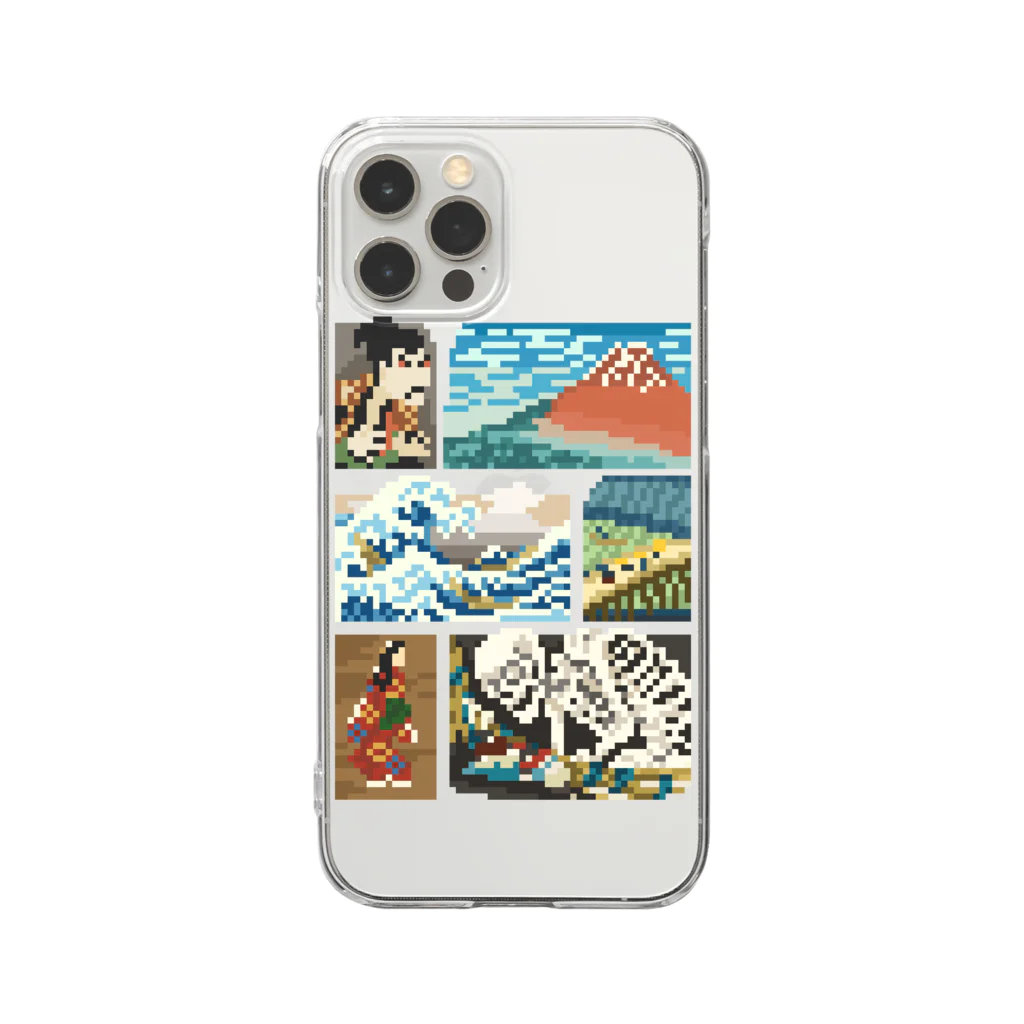 すとろべりーガムFactoryのドット浮世絵 Clear Smartphone Case