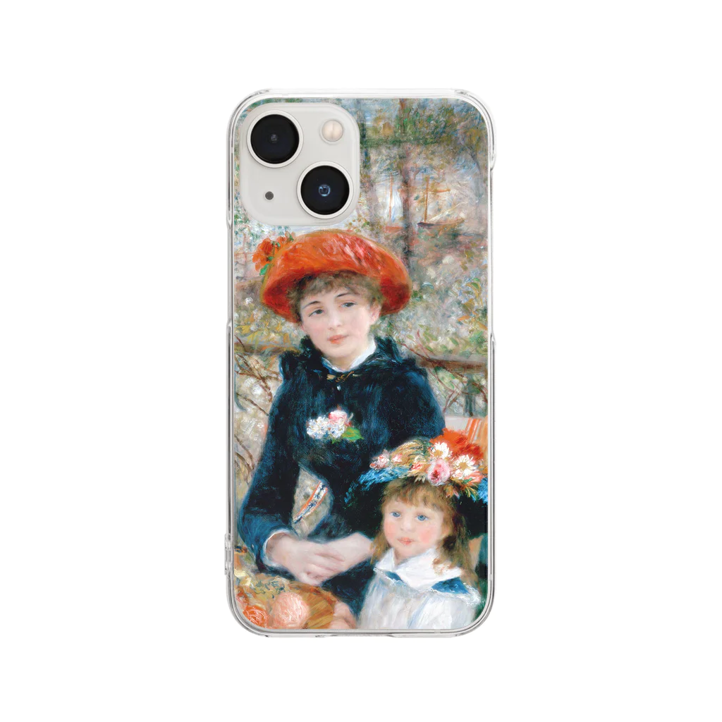 SONOTENI-ARTの016-005　ルノワール　『二人の姉妹（テラスにて）』　クリア　スマホケース　iPhone 13mini/12mini/11Pro専用デザイン　CC4 Clear Smartphone Case
