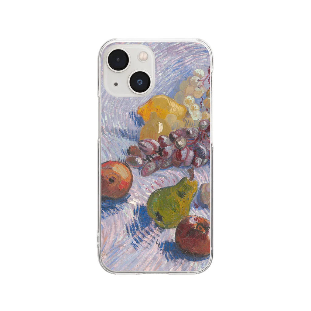 SONOTENI-ARTの005-017　ゴッホ　『リンゴ、セイヨウナシ、レモン、ブドウのある静物 』　クリア　スマホケース　iPhone 13mini/12mini/11Pro専用デザイン　CC4 Clear Smartphone Case